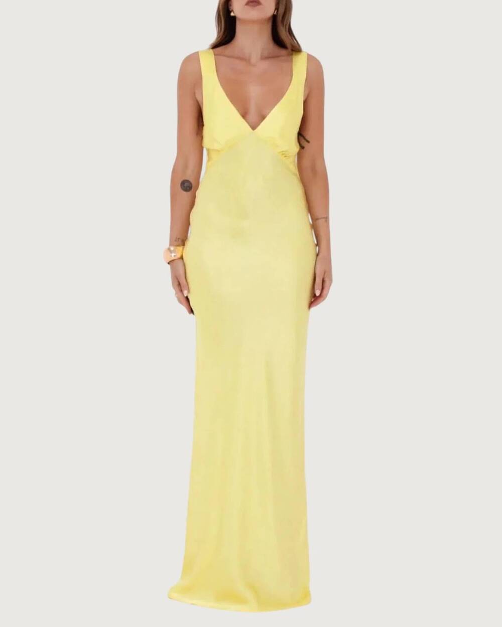 NEW RUMORED sunset strip maxi dress in yellow